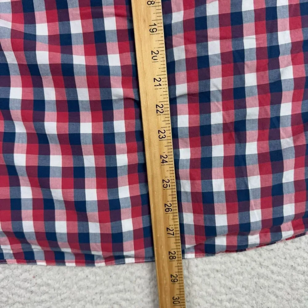 J. Crew Shirt Men's XL Slim Fit Red Plaid Long Sleeve Button Down Classic Preppy